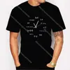 Herr t skjortor sommar män lysande matematik klocka tryck skjorta mode rolig grafisk t-shirt bomull manlig tee toppar present mujer hombre camiseta