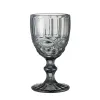 European Style Embossed 10oz Wine Glass Stained Glass Beer Goblet Vintage Wine Glasses Household Juice Drinking Cup Thickened 48pcs/carton FY5509 0518