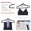 Hangers Racks 42CM ABS flocking non-slip hanger clothing store finishing seamless storage household clothes hanging magic clothes rack 230518