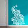 Adesivi murali Yoga Ganesha Style Pattern Elefanti Decal Elefante Art Sticker Animali Decorazione murale per la casa