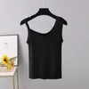 Camisoles Tanks HLBCBG Sexy Knit Tank Top Women High Quality Slim Camisole Female Knit Women's Freedom Seamless Crossover Racerback 230518