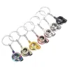 Métal Turbo Keychain Sleeve Bearing Spinning Auto Part Modèle Turbine Turbocompresseur Porte-clés Anneau Pendentif 7 Couleurs