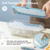 Nowa silikonowa taca lodowa o dużej pojemności lodowej formy domowej gospodarstwa lodowego pudełko lodowe z lodówką lodową artefakt kostki