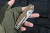 S6720 Survival Folding Knife 440B Titanium Coating Drop Point Blade G10/Steel Handle Ball Bearing EDC Pocket Knives with Retail Box