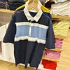 2023 Heren Polo's Zomer Nieuw stijl paar Casual t-shirt heren damesstreep losse poloshirt kleurcontrast korte mouw t-shirt