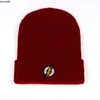 Czapki czapki/czaszki czapki zimowe czapki czapki czapka flash bohater Barry Allen Haft dzianinowy kapelusz zimowy czapka hip-hopowa unisex nastolatka czapki J230518