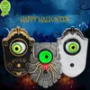 Nouveau Halloween One Eyed Doorbell Décoration hantée Accessoires d'horreur Pièce suspendue rougeoyante Porte Suspendue Sonnette Globe oculaire Bell Decor