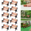 Decorative Flowers 10pcs Park Bench Model Railway Layout Landscape Simulation Decoration Sand Table Production Scene