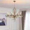 Chandeliers Nordic Modern Vintage Loft Metal Crystal Bead Chandelier For Living Room Bedroom Dining Iron Lustre Led