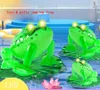 10шт -светодиодные световые лягушки ПВХ Lnflatable Toys лягушка Ball New Elastic Frog Flash Большой вспышка лягушка подарочный шар