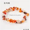 Beaded Lots Natural Gem Stone Strand Bracelet Irregar Crystal Stretch Chip Beads Nets Bracelets Bangles Quartz Wristband For Dhgarden Dhf4W