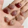 Pendant Necklaces Natural Stone Rough Mineral Quartz Crystal Agate Gems Pendants Fit Diy Necklace Earrings Accessori Costume Dhgarden Dhshu