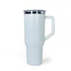 Neue 40-Unzen-Becher Sublimationsbecher mit Griffdeckel Stroh Edelstahl Kaffee große Kapazität Bier Wein Wasserflasche Outdoor Camping Tasse Trinken New Sea B5