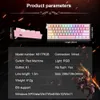 Keyboards REDRAGON Fizz K617 RGB USB Mini Mechanical Gaming Wired Keyboard Red Switch 61 Key Gamer for Computer PC Laptop detachable cable 230518