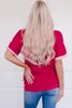 Luipaard Front Dolman Sleeve gebreide T -shirt 2023 Hot New 26YU#