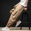 Calça masculina harém masculino harajuku solto jogador sólido pantalones chineses estilo vintage primavera verão masculino casual calças retas casuais