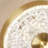 ウォールランプモダンクリエイティブバックグラウンドパーソナリティラウンドクリスタル照明器具のシンプルな寝室リビングルームの装飾ライト