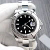 디자이너 남성용 시계 40mm Yachtmaster Watch Luxury Watch 904L 스테인레스 스틸 스트랩 자동 시계 Sapphire Mirror 방수 수영 시계 Montre
