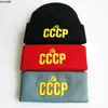 Шапочка/кепки черепа 3D CCCP USSR Russian Cap Beanie Casual вышивка вязаная шляпа для женщин Хип-хоп черепа J230518