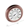 Wandklokthermometer, 5 5 in staal, bronzen afwerking