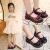 Flat Shoes Spring Autumn Girls for Children Children School Black Leather Student Dress Princess