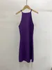 Vestidos casuales M-aje Viscose Blended Knit Sling Dress Cintura alta Fit Hip Mini vestido para mujer