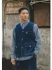 Gilet da uomo Jeans Gilet Uomo Giacche Vintage Senza maniche Casual Gilet di jeans Scollo a V Tasca monopetto Gilet Streetwear Colete Masculino