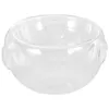 Bowls Transparent Salad Bowl Round Glass Candy Case High Borosilicate Dry Ice Tableware Condiment Server