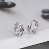 Stud Fashion Punk Multilayer Round Double Stainless Steel Hoop Earrings for Men Hip Hop Party Earring Perforated Stud Mens Jewellery Z0517