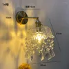 Wall Lamps IWHD Japan Style Crystal Glass Light Fixtures Switch Bedroom Bathroom Stair Beside Lamp Copper Nordic Modern Sconce