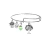 Bolegle Korea Fashion Diy Tree of Life Wire Bracelet dla kobiet i dziewcząt Sier Sier Plated Happy Charms Tope