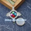 Hänghalsband kristallmagnetiska vinge kors glasskåp pärla pärlbur levande minne flytande charm rostfri kedja halsband