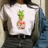 T-shirt da donna T-shirt da donna Lady Stampa dolce floreale Cactus Streetwear Pianta anni '90 Abbigliamento di tendenza Top Abbigliamento Bella camicia T-shirt da donna