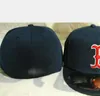 Boston Baseball Team Casquettes entièrement fermées Été SOX LA NY YN B Lettre Gorras Bones Hommes Femmes Casual Sport de plein air Plat Ajusté Chapeaux Chapeau Casquette Casquett A0