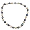 Choker White Black Real Big Rice Freshwater Pearl Jewlery Necklaces For Women Luxury Necklace