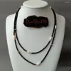 Choker 2 rijen natuurlijke echt gefacetteerde rondelle zwart onyx gekweekte witte zoetwater parel ketting 17 "voor vrouwen