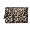 Mode cosmetische tassen vrouwen pu luipaard zebra print avond retro rits ritshandtas opbergzak grote make -up envelope tassen van tote make -up