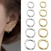 Stud 2022 Neue Einfache Edelstahl Kleine Hoop Ohrringe für Frauen Männer Knorpel Ohr Piercing Schmuck Pendientes Hombre Mujer Z0517