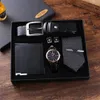 Wristwatches Fashion Men's Watch Set Gift Box Leather Belt Wallet Tie Cufflinks Birthday Business Gifts Set for Men Boyfriend Father Husband 230518