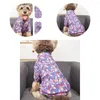 Abbigliamento per cani T-shirt per animali domestici con stampa di abiti a trama morbida Camicie con stampa floreale