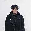 Wełniany płaszcz męski Mężczyźni Ubranie Hip Hop Krótka kurtka Koreańska Koreańska Losowa odzież uliczna Abrigo Hombre Autumn Winter Fashion Zapip Zewnętrza