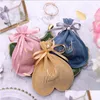 Inne świąteczne zapasy imprezy Candy Pakiet Bag Veet Cloth Favor Dift Serce Kształt Baby Shower Favours Drop dostawa home gard dh9il
