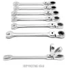 Elektrisk skiftnyckel Wozobuy Multifunktionell spärrklyftning Set Metric Chrome Vanadium Steel Flex Head Combination Spanner Key Wrench Kits Handverktyg 230517