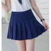 Skirts Girl Pleated Tennis Skirt High Waist Short Dress With Underpants Slim School Uniform Women Teen Cheerleader Badminton Skirts 230518