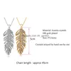 Dangle Chandelier Fashion Love Wings Bohemian Feather Leaf Crystal Pendant Link Chain Necklace Or Earrins Women Valentines Dhgarden Dhyfl