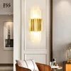 Wall Lamps Fss Modern Gold Crystal Bedside Light Stainless Steel Sconce Led Lamp Luxury Lights Fixtures Bedroom Living Room