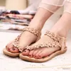 Slippers Slippers For Women Indoor And Outdoor Flower Beads Flip-flop Shoes Flat Sandals Beach Shoes Female Shoes Flip Beach Shoes