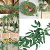 Decorative Flowers 174cm Artificial Green Leaf Garland Vine Willow Leaves Faux Foliage Wreath Wedding Party Home Decoration Fake Plants