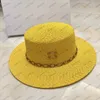 Summer Flat Bucket Hats Womens Designer Straw Hat For Man Women Fashion Beach Hat Unisex Grass Braid Sun Fashion Sunhat