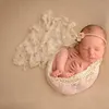 Keepsakes Pizzo di alta qualità nato Baby Po Wraps Cotton Soft Infant Pography Fata Swaddle Blanket Po Shoot Filler Background 230517